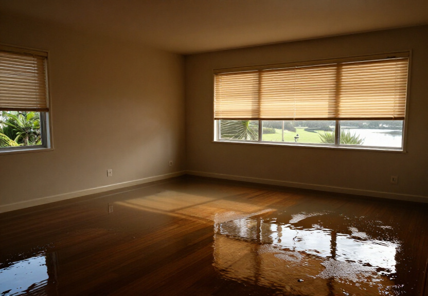 Water-damaged commercial office in Marsfield before drying
